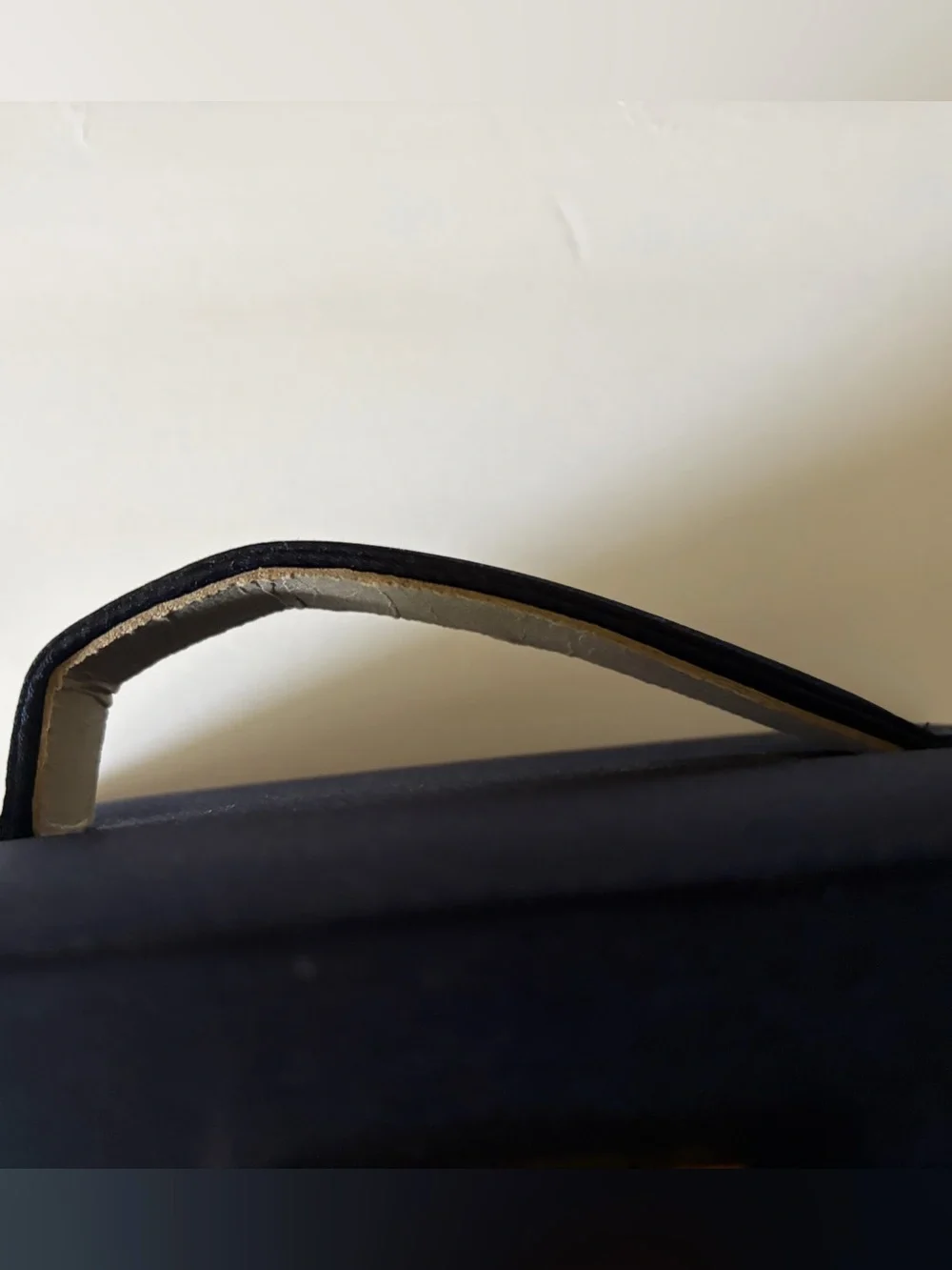 NWOT Cle’ de Peau elegant blue satin small/travel jewelry box. Mirror. Drawer
